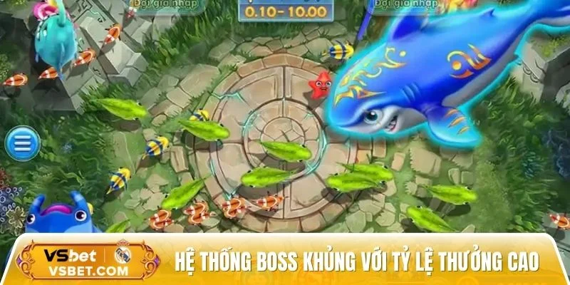 Hệ thống cá và boss khủng với tỷ lệ thưởng cao